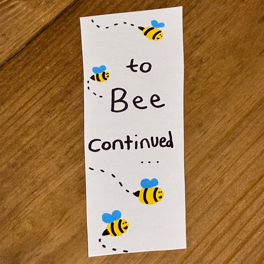 Bee Painted Bookmark - Picture 1 of 2
